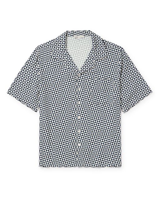 Onia Camp-Collar Printed Woven Shirt