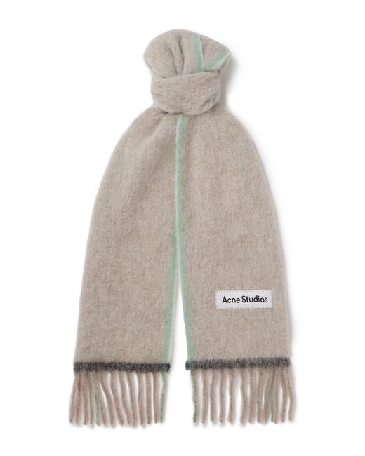 Acne Studios Vally Fringed Knitted Scarf