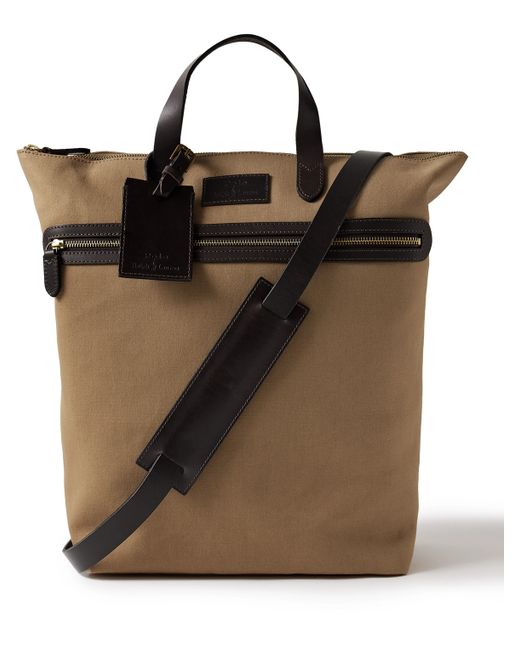 Polo Ralph Lauren Ryder Leather-Trimmed Canvas Tote Bag