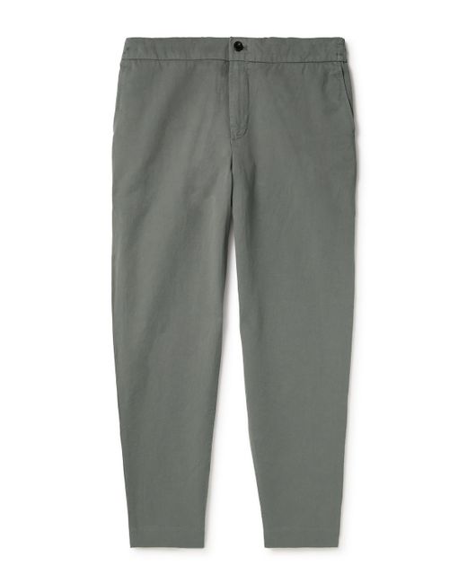 Mr P. Mr P. James Cotton and Linen-Blend Twill Drawstring Trousers