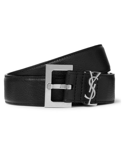 Saint Laurent 3cm Full-Grain Leather Belt