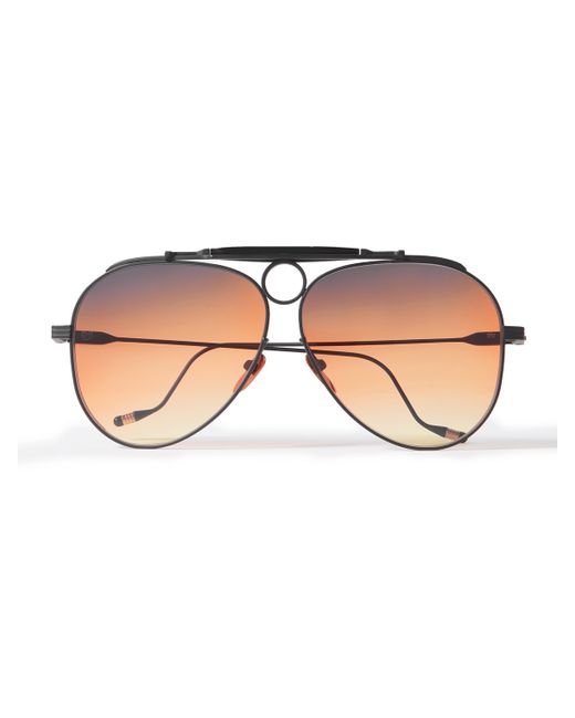 Jacques Marie Mage Diamond Cross Ranch Aviator-Style Tone Sunglasses