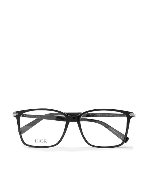 Dior DiorBlackSuit S14l Square-Frame Acetate and Silver-Tone Optical Glasses