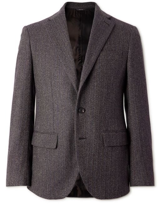 Loro Piana Torino Pinstripe Herringbone Cashmere-Tweed Blazer