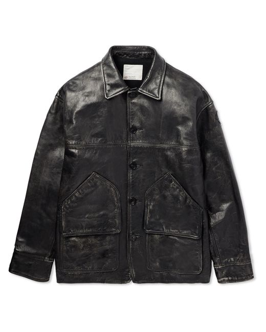 Saint Mxxxxxx Distressed Leather Jacket