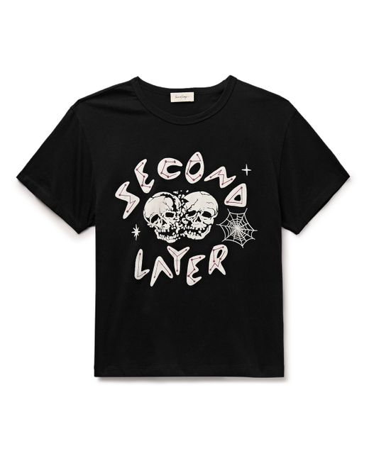 Second / Layer Skull Crush Printed Cotton-Jersey T-Shirt