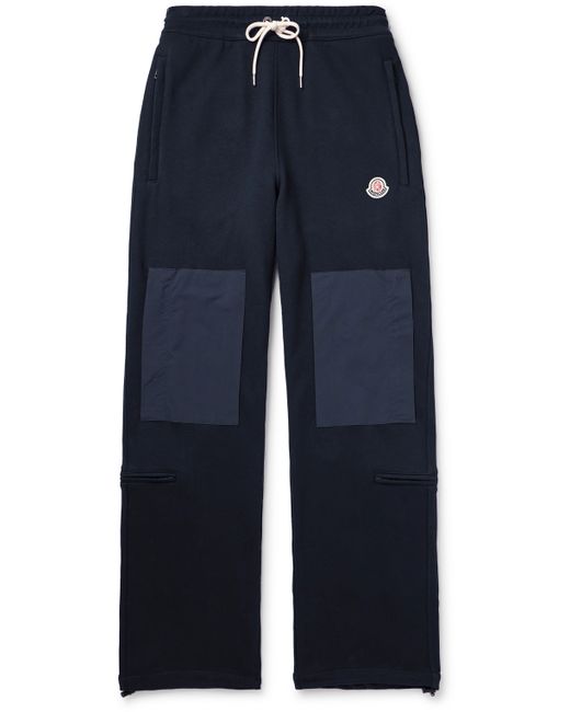 Moncler Genius Billionaire Boys Club Straight-Leg Shell-Trimmed Cotton-Jersey Sweatpants