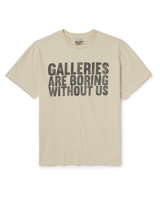 Gallery Dept. Gallery Dept. Boring Distressed Printed Cotton-Jersey T-Shirt