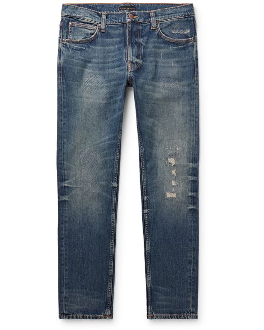 Nudie Jeans Lean Dean Slim-Fit Distressed Jeans 28W 32L