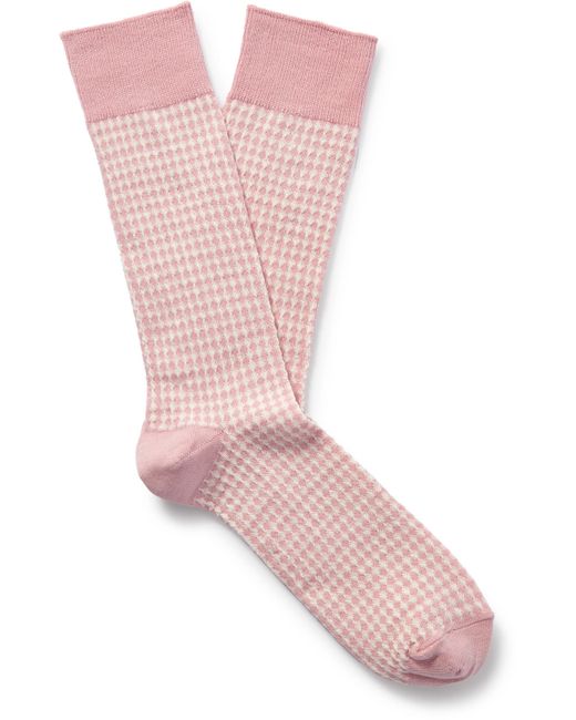Mr P. Mr P. Jacquard-Knit Stretch Cotton-Blend Socks