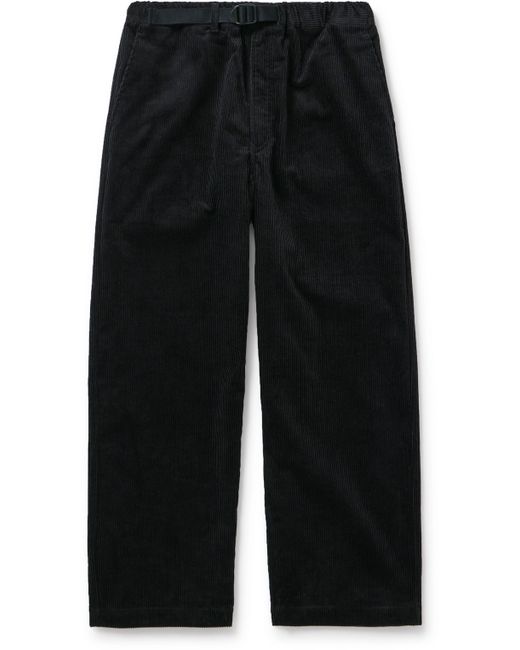 Danton Easy Belted Wide-Leg Cotton-Corduroy Trousers