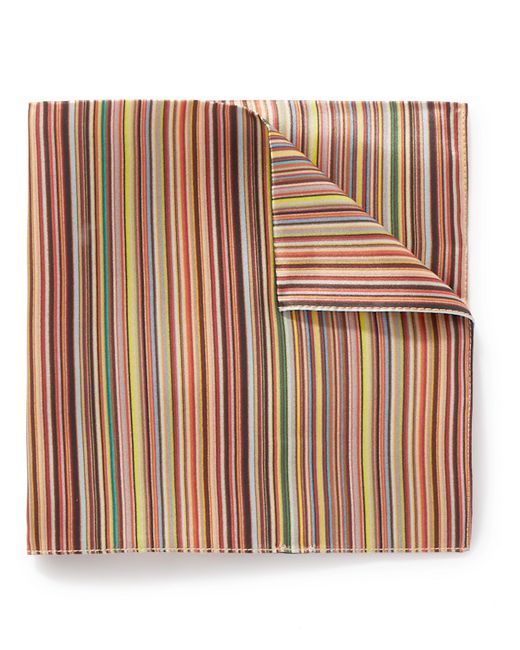 Paul Smith Striped Silk-Jacquard Pocket Square