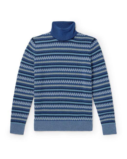 Loro Piana Fair Isle Cashmere Rollneck Sweater