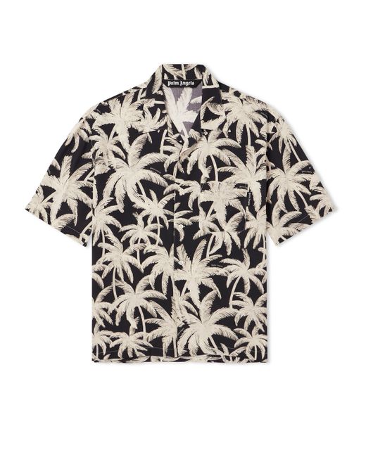 Palm Angels Convertible-Collar Printed Woven Shirt
