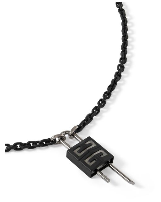 Givenchy Enamel and Gunmetal-Tone Necklace