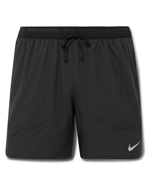 Nike Running Stride Straight-Leg Mesh-Panelled Dri-FIT Ripstop Shorts