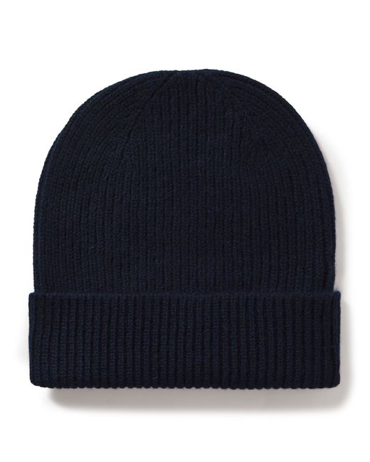 Anderson & Sheppard Ribbed Cashmere Beanie