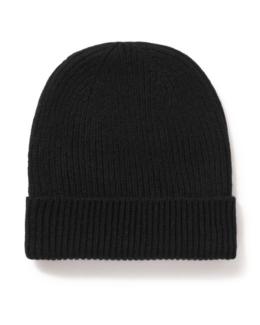 Anderson & Sheppard Ribbed Cashmere Beanie