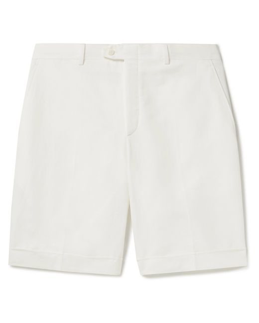 Brioni Lerici Straight-Leg Linen and Cotton-Blend Shorts
