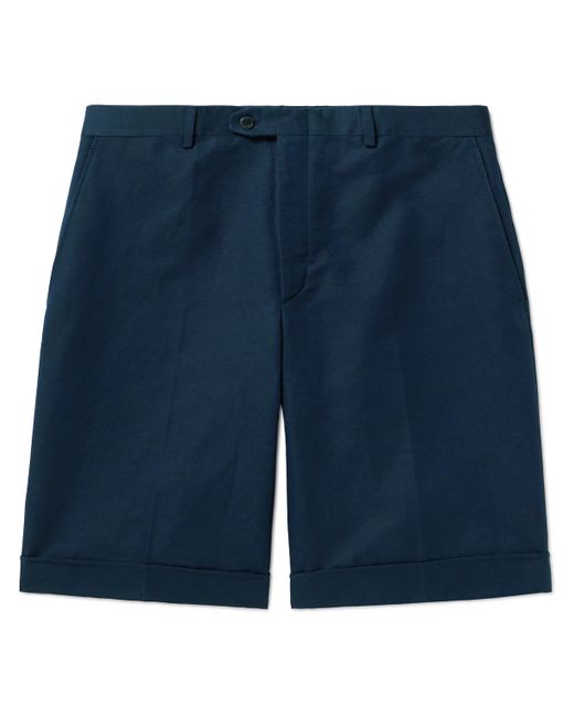Brioni Lerici Straight-Leg Linen and Cotton-Blend Shorts