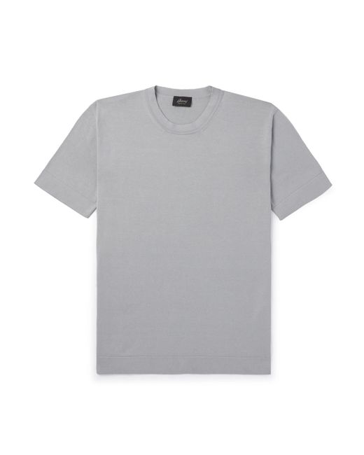 Brioni Cotton and Silk-Blend T-Shirt