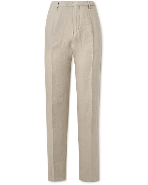 Boglioli Herringbone Cotton and Linen-Blend Suit Trousers