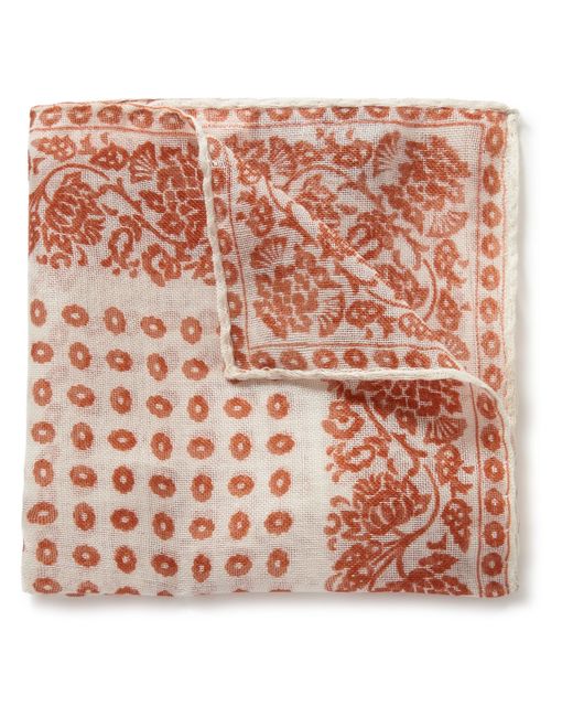 Anderson & Sheppard Printed Cashmere and Silk-Blend Pocket Square
