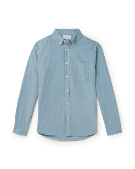 Mr P. Mr P. Button-Down Collar Garment-Dyed Organic Cotton-Needlecord Shirt