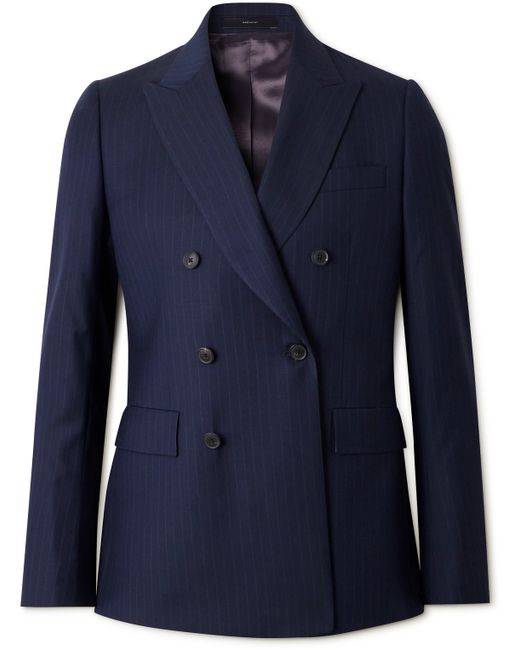 Paul Smith Double-Breasted Pinstriped Wool Suit Jacket UK/US 36