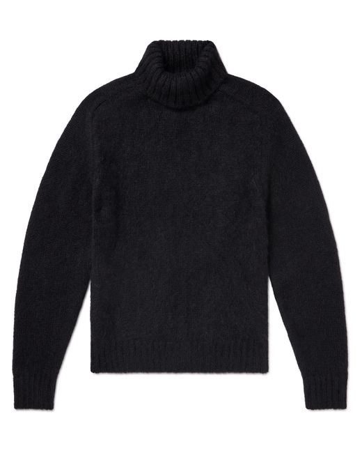 Tom Ford Brushed Ribbed Mohair and Silk-Blend Rollneck Sweater