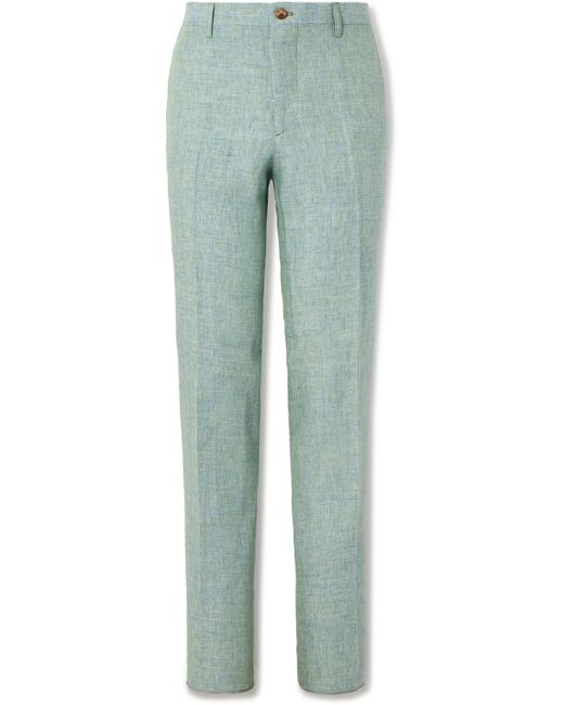 Etro Slim-Fit Straight-Leg Linen Suit Trousers