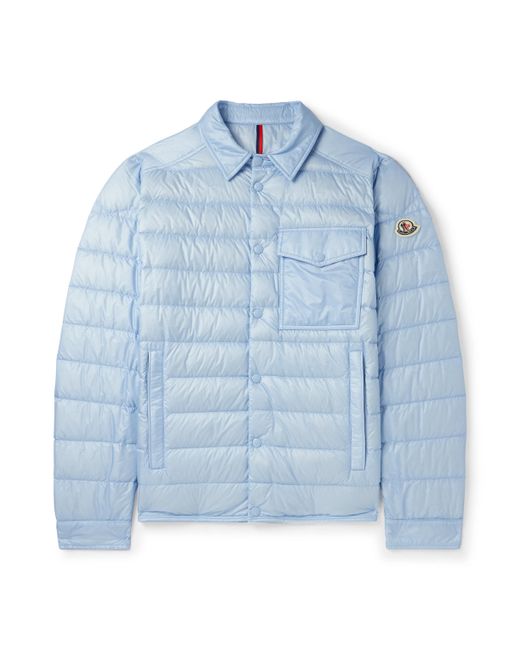 Moncler Logo-Appliquéd Quilted Shell Down Shirt Jacket