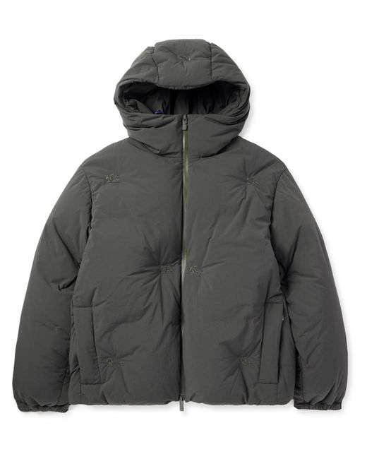 Burberry Logo-Embroidered Quilted Shell Hooded Down Jacket