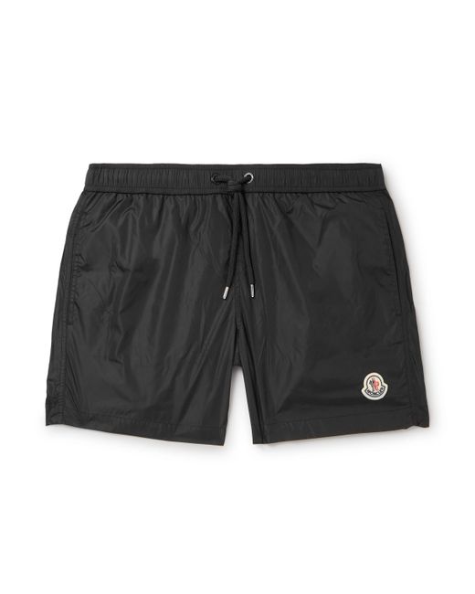 Moncler Slim-Fit Mid-Length Logo-Appliquéd Swim Shorts