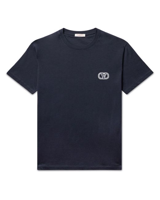 Valentino Garavani Logo-Embroidered Cotton-Jersey T-Shirt