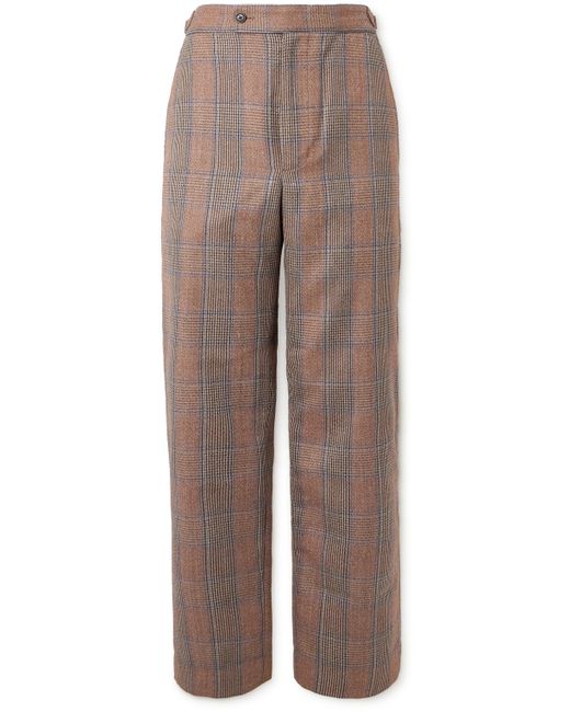 Bode Straight-Leg Checked Cotton Trousers