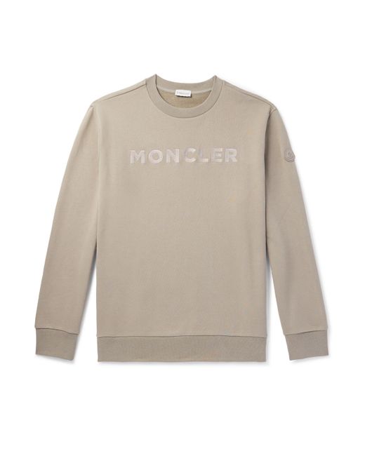 Moncler Logo-Embroidered Cotton-Jersey Sweatshirt