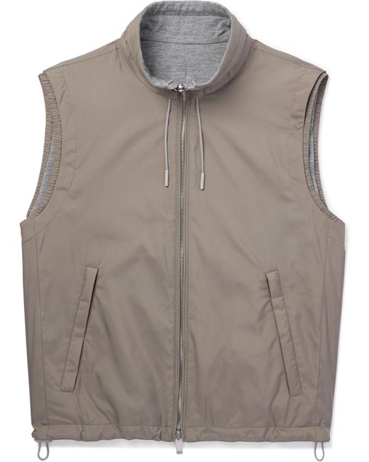 Z Zegna Reversible Shell and Cashmere Cotton Silk-Blend Gilet