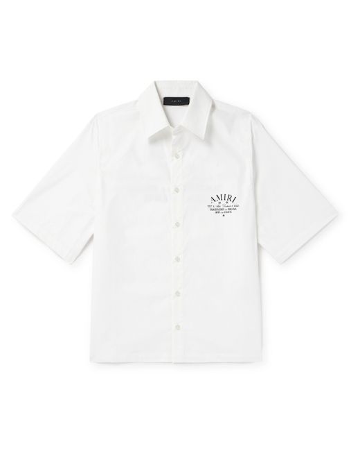 Amiri Logo-Print Cotton-Poplin Shirt