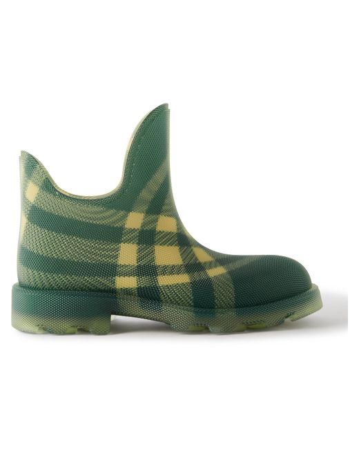 Burberry Checked Rubber Ankle Boots