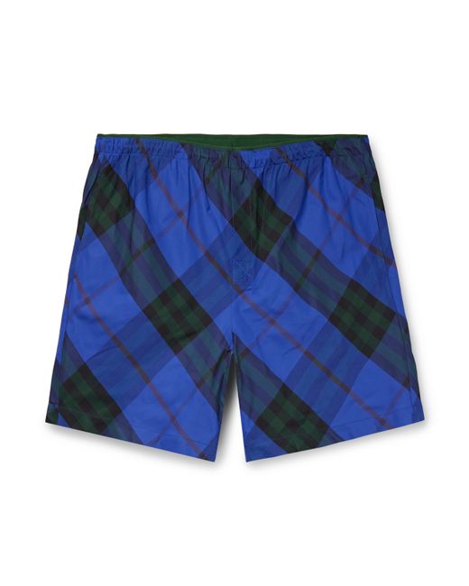 Burberry Straight-Leg Mid-Length Checked Swim Shorts