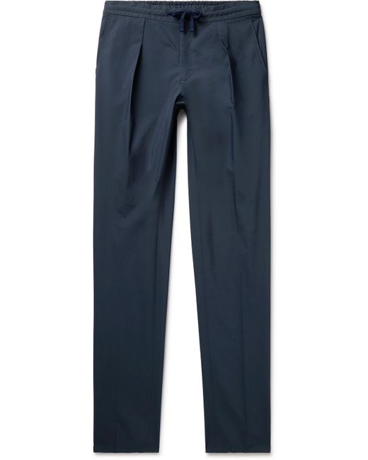 Incotex Venezia 1951 Slim-Fit Pleated Cotton-Blend Poplin Trousers