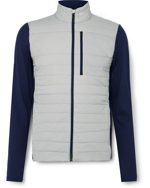 Kjus Golf Reach Slim-Fit Quilted Shell and Stretch-Jersey Golf Jacket