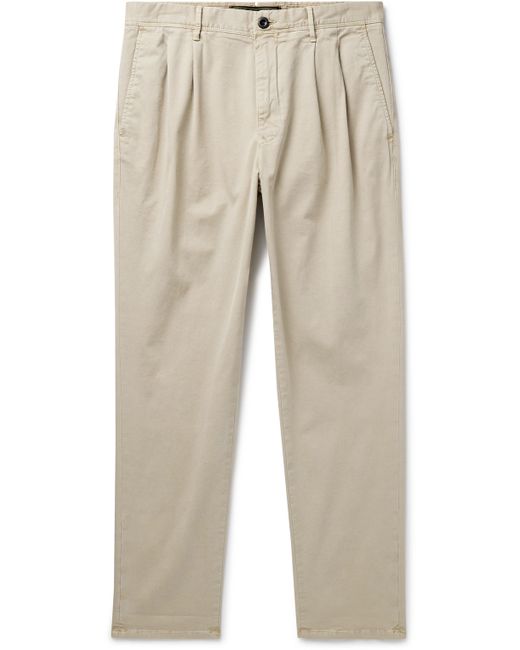 Incotex Slim-Fit Pleated Stretch-Cotton Gabardine Trousers UK/US 29
