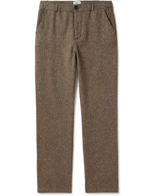 Oliver Spencer Adler Straight-Leg Cotton-Tweed Trousers
