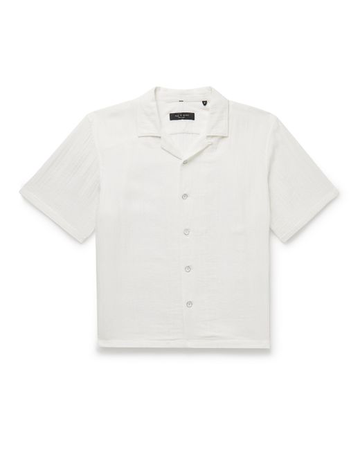 Rag & Bone Avery Convertible-Collar Cotton-Gauze Shirt