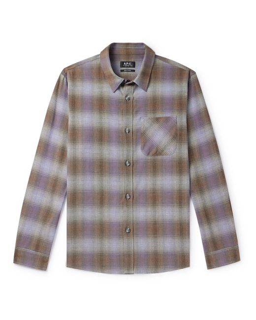 A.P.C. . Trek Checked Cotton-Flannel Shirt