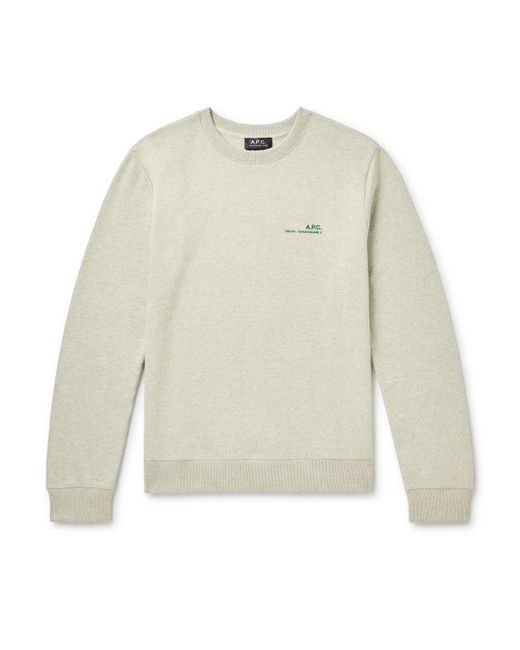 A.P.C. . Logo-Print Cotton-Jersey Sweatshirt