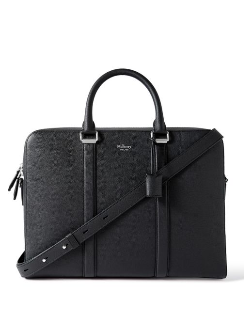 Mulberry Camberwell Logo-Print Cross-Grain Leather Briefcase