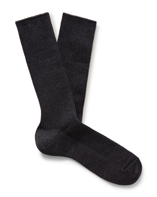 Anonymous Ism Brilliant Ribbed-Knit Socks